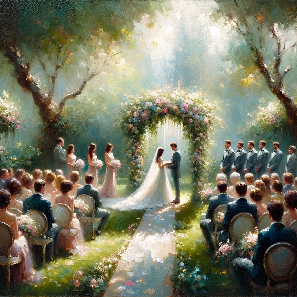 Bruiloft schilderij